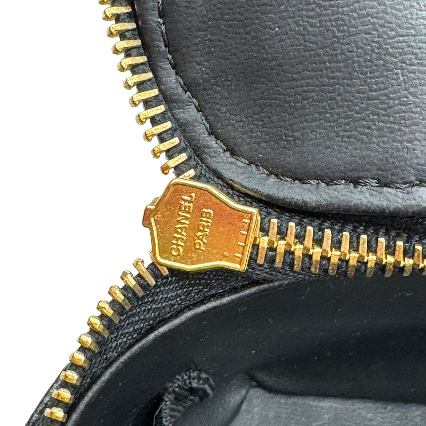 Chanel Black Caviar Leather Square Top Handle Small Vanity Bag 1996-97 - Outfit Repeater