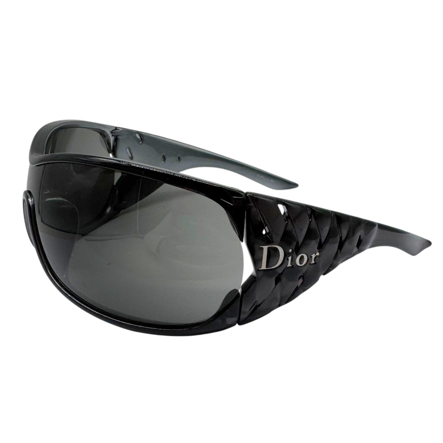 Christian Dior Gray Oversized Shield Sunglasses