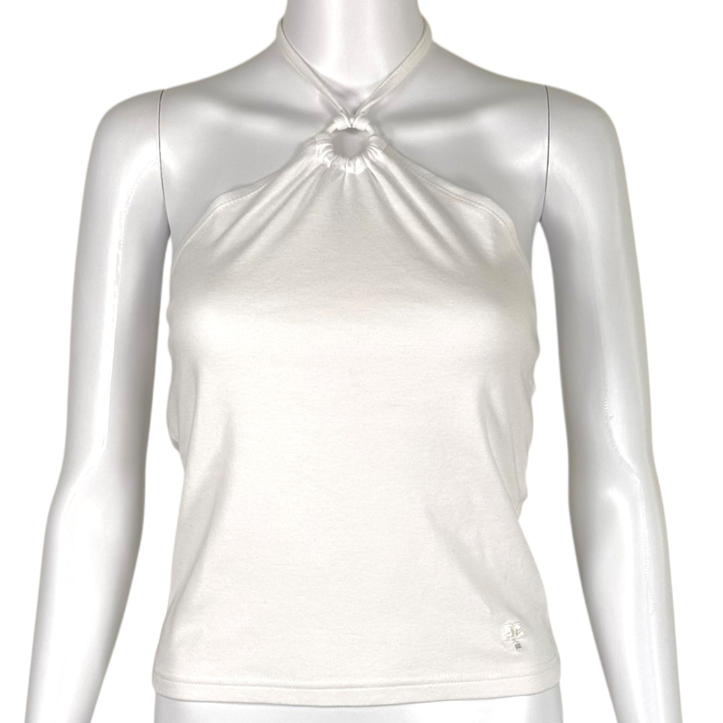 Courreges White Halter Tank