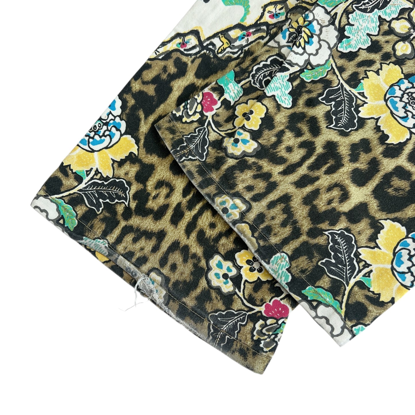 Roberto Cavalli Chinoiserie Floral & Leopard Print Jeans RARE - Outfit Repeater
