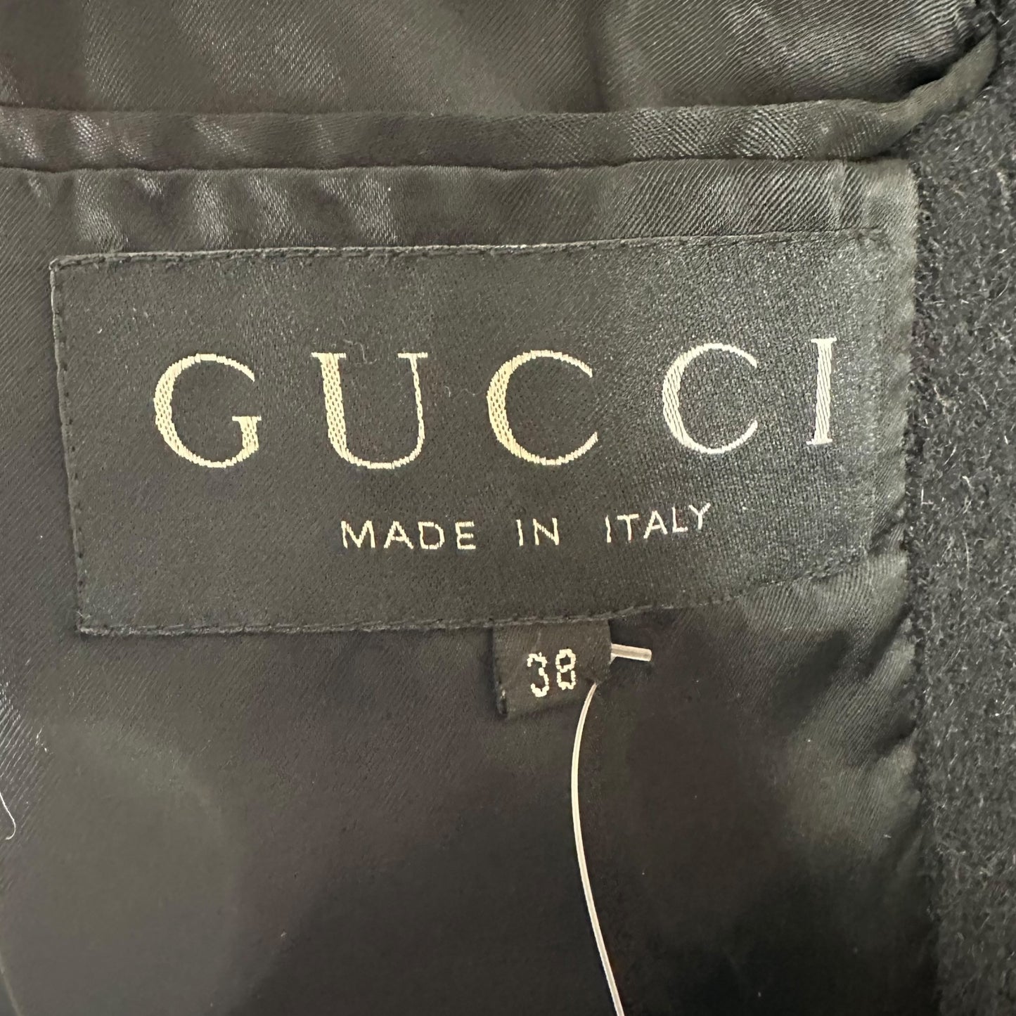 Gucci Bamboo Toggle Coat Black Hooded 1990s Vintage