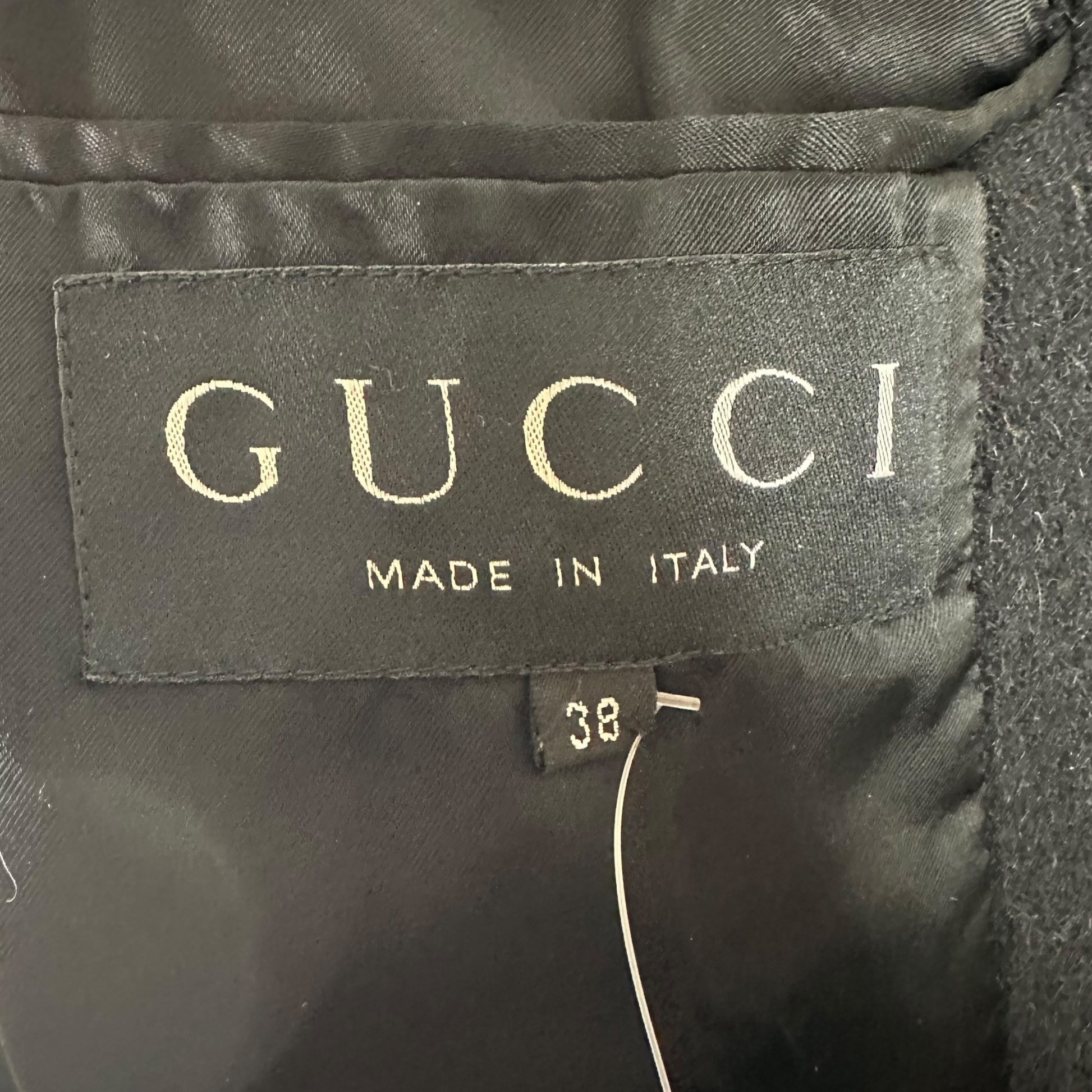 Gucci Bamboo Toggle Coat Black Hooded 1990s Vintage
