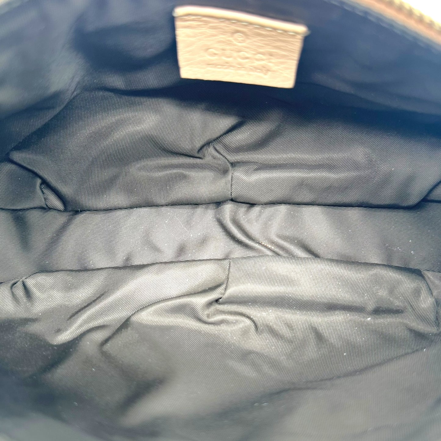 Gucci Light Pink Metallic Monogram Pochette Bag