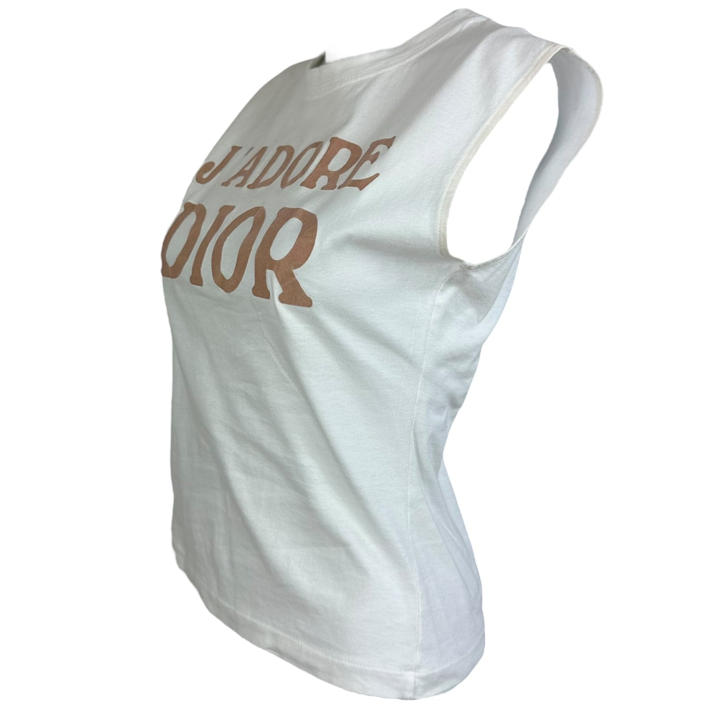 Chrsitain Dior S/S 2002 J'Adore Dior White & Mauve Tank Top - Outfit Repeater