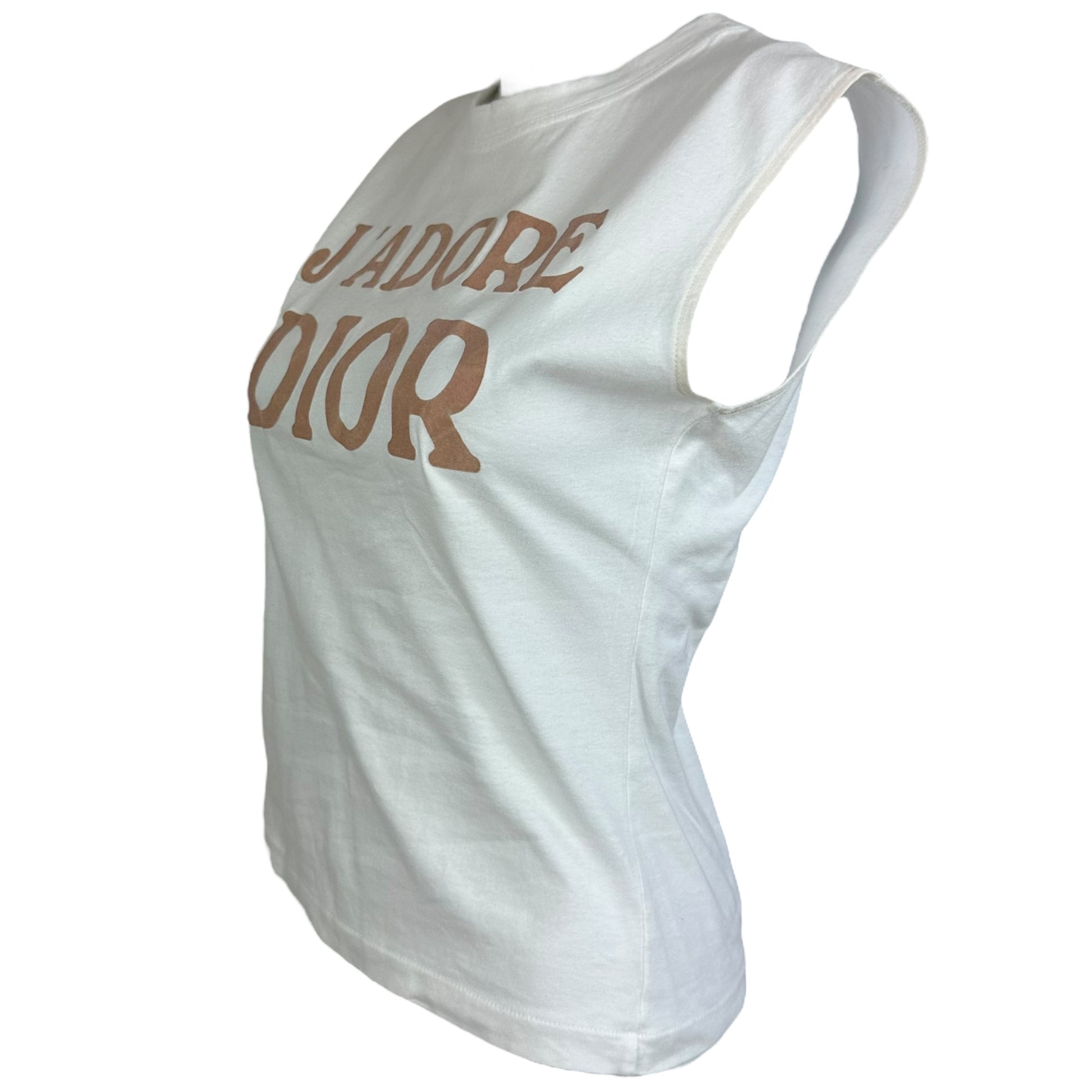 Chrsitain Dior S/S 2002 J'Adore Dior White & Mauve Tank Top - Outfit Repeater
