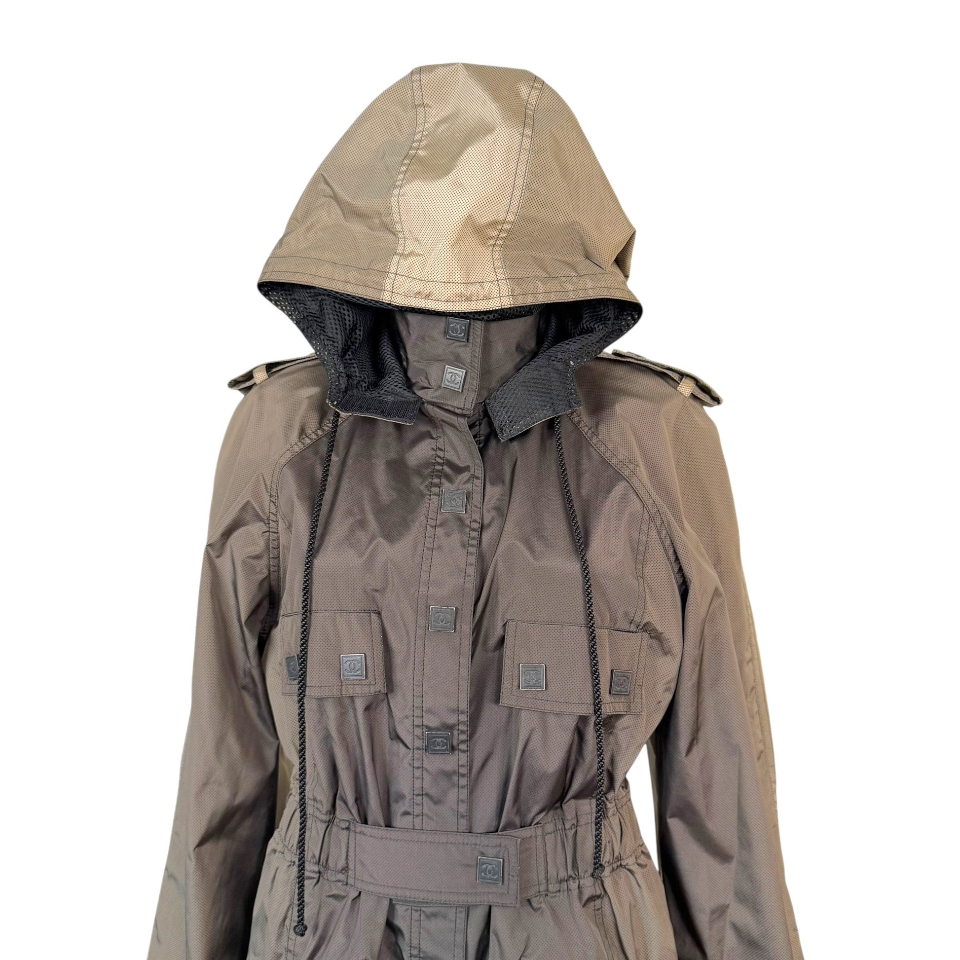 Chanel Sport Brown & Black Gradient Trench Jacket - Outfit Repeater