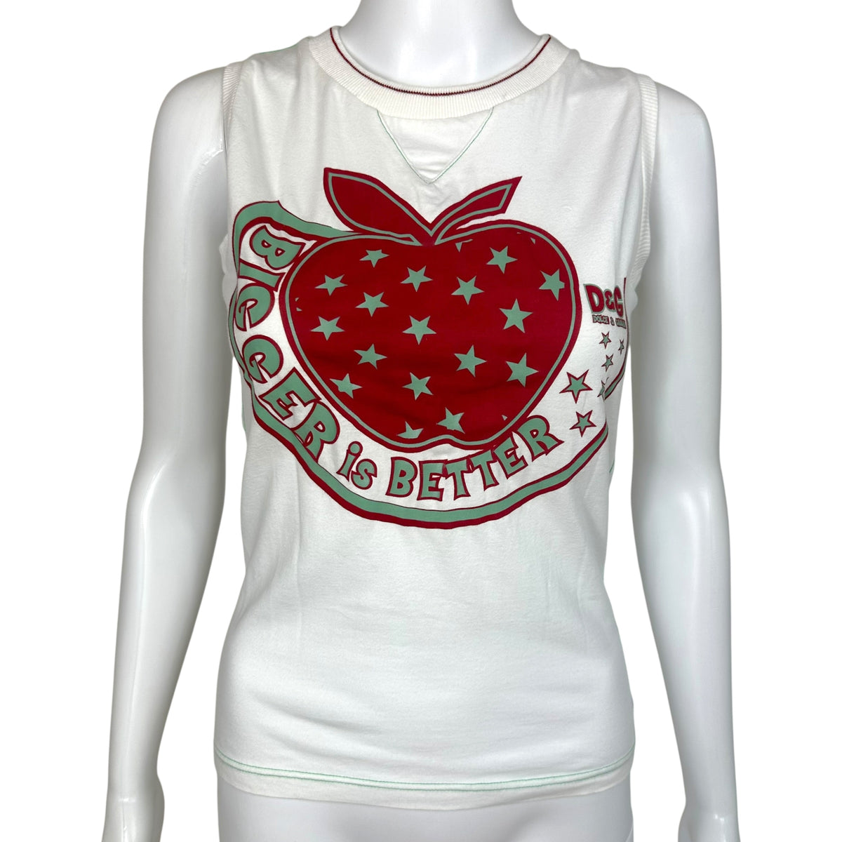 D&G Dolce & Gabbana 'Bigger is Better' Strawberry Graphic Tank