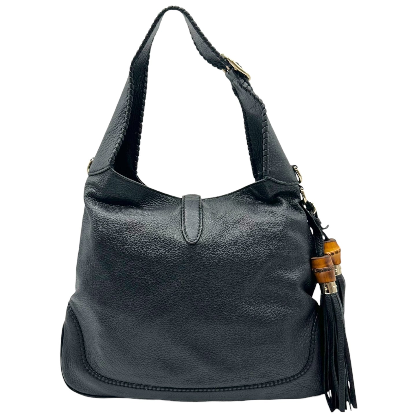Gucci Black Leather New Jackie 2-Way Hobo Bag