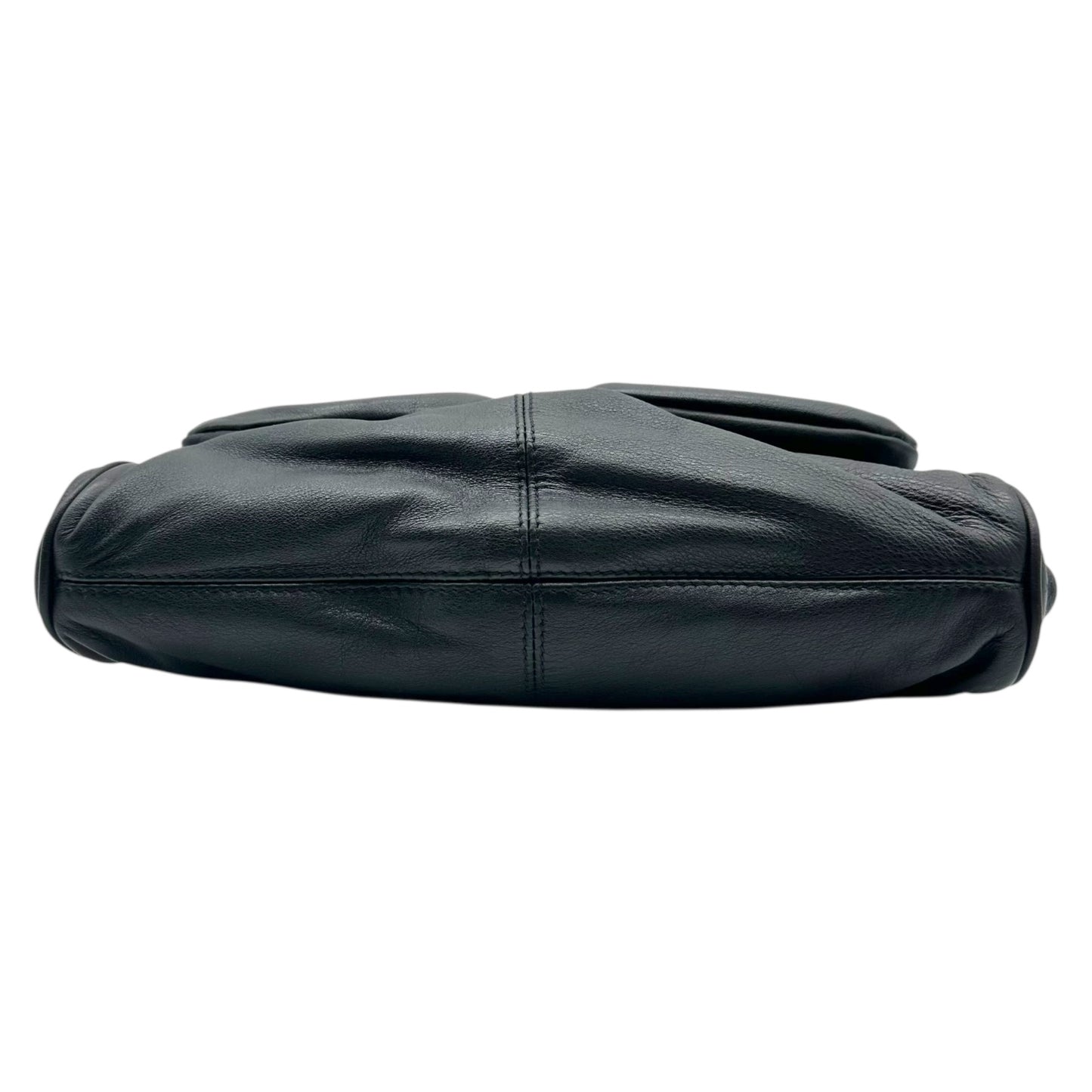 Dolce & Gabbana Black Leather Kisslock Shoulder Bag - Outfit Repeater