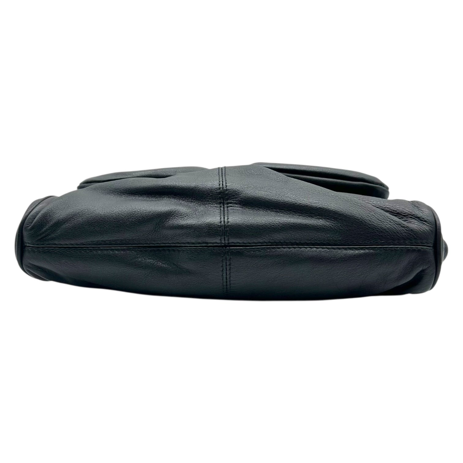 Dolce & Gabbana Black Leather Kisslock Shoulder Bag - Outfit Repeater