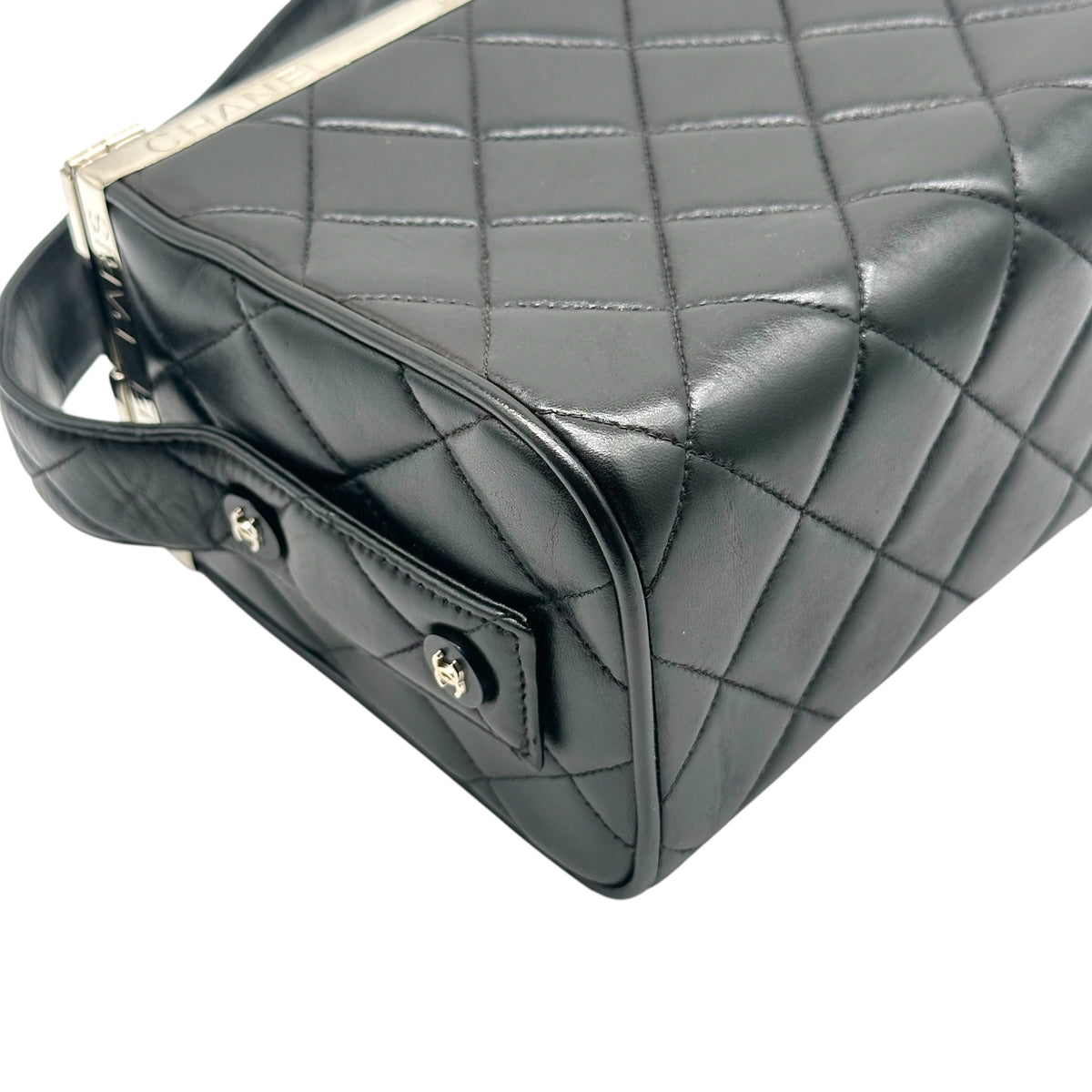 Chanel Black Quilted Lambskin Vanity Box Bag