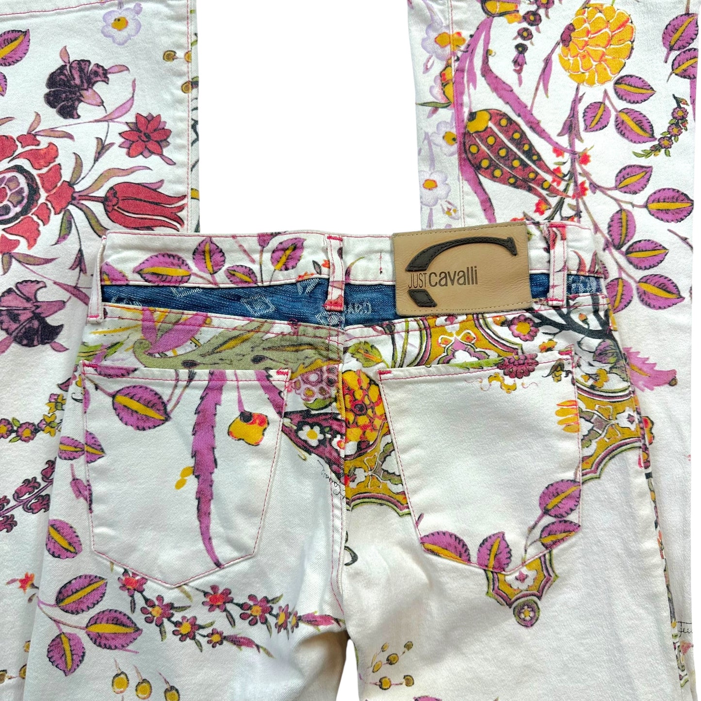 Just Cavalli Roberto Cavalli White Floral Print Jeans - Outfit Repeater