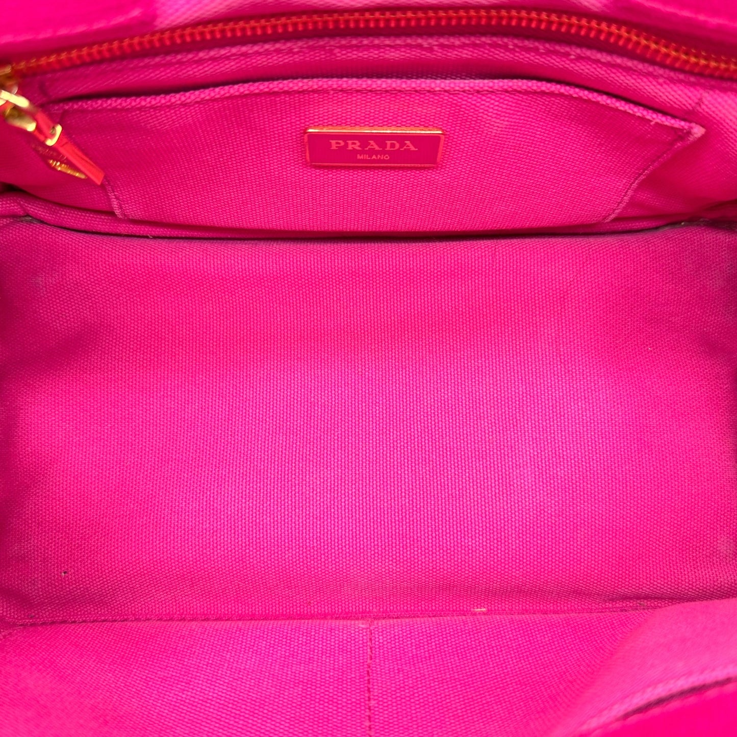 Prada Pink Canvas 2-Way Tote Bag