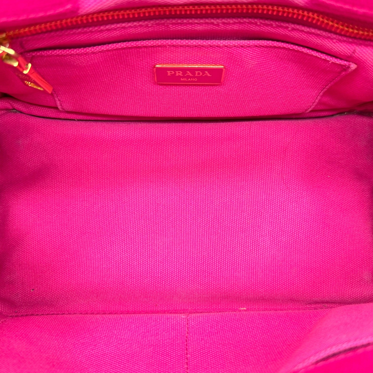 Prada Pink Canvas 2-Way Tote Bag