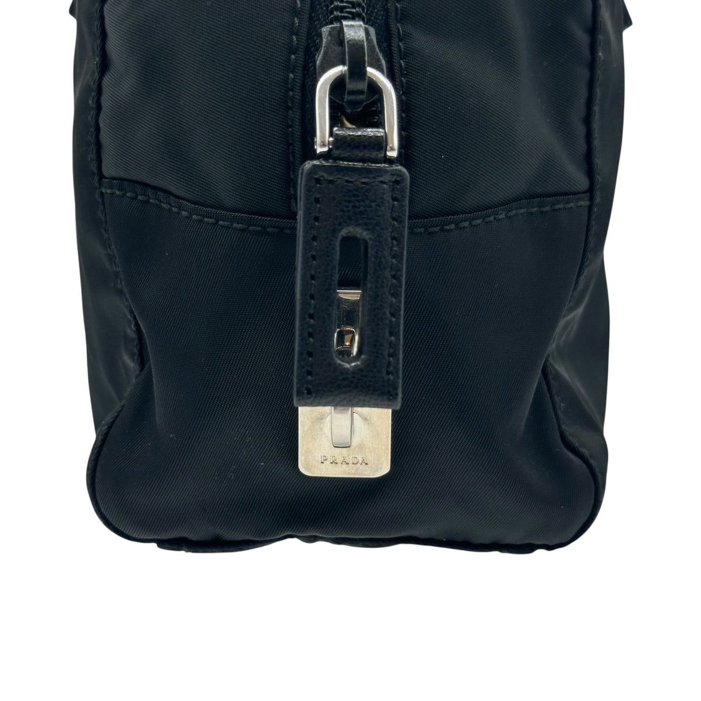 Prada Black Nylon Beaded Logo Mini Bag