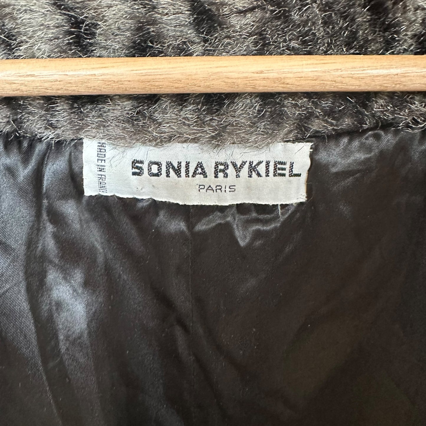Sonia Rykiel Gray Leopard Print Faux Fur Coat