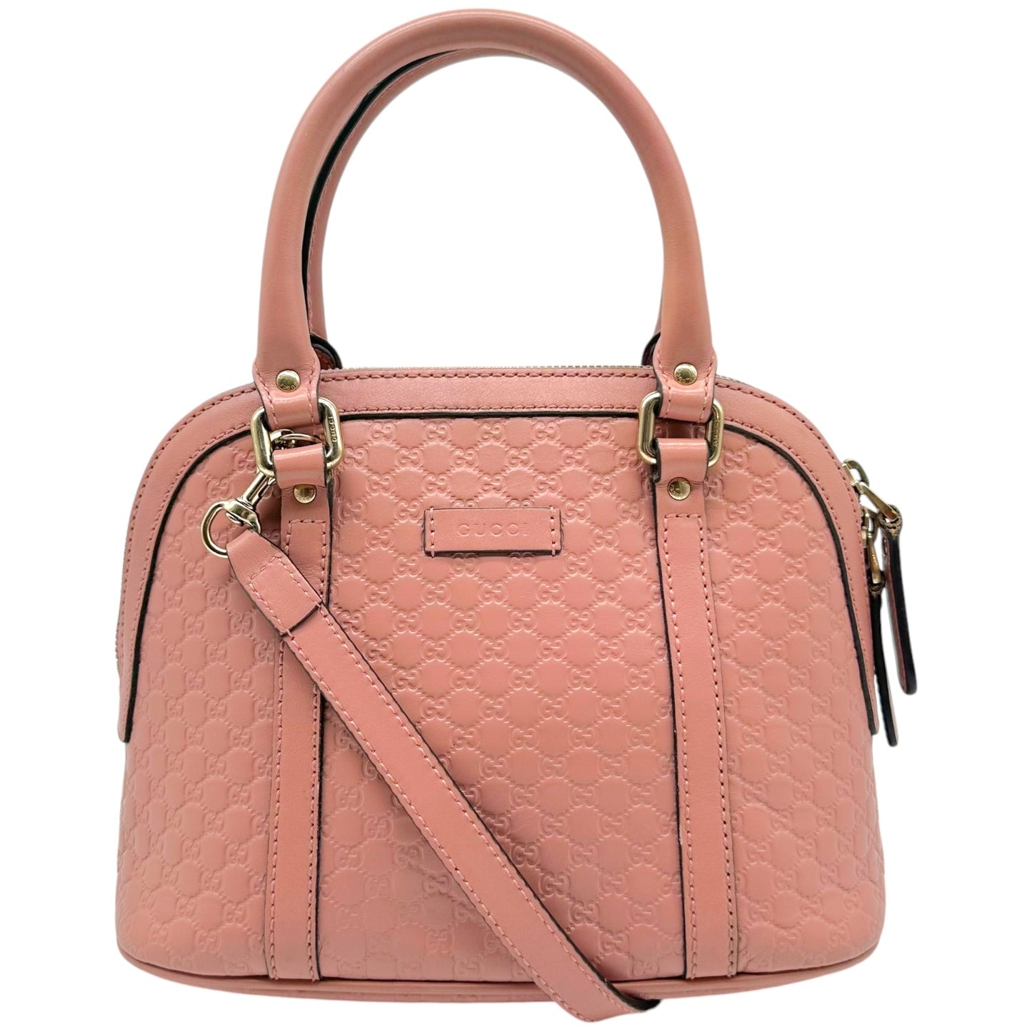 Gucci Pink Embossed Guccissima Monogram 2-Way Mini Bag