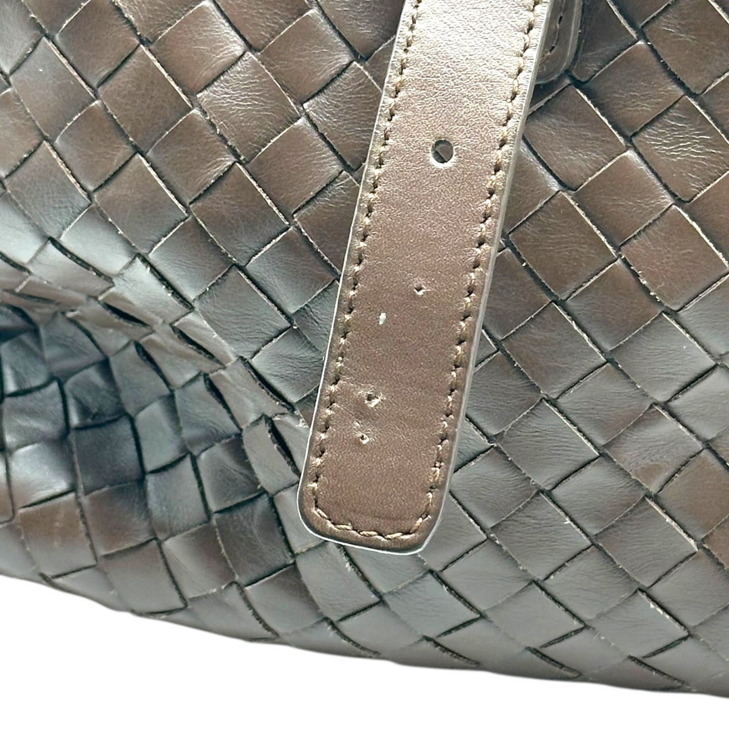 Bottega Veneta Brown Intrecciato Woven Leather Boston Bag - Outfit Repeater