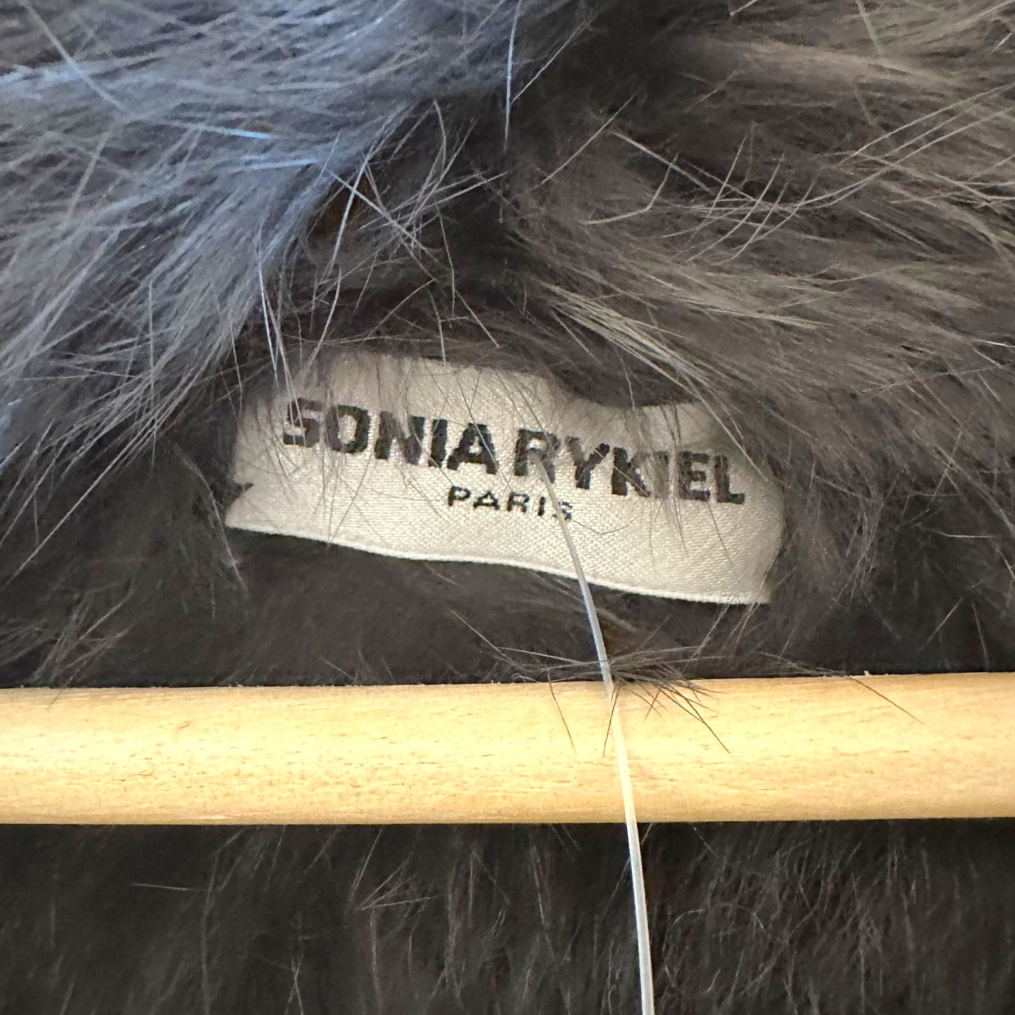 Sonia Rykiel Gray Rabbit Fur Cardigan Jacket