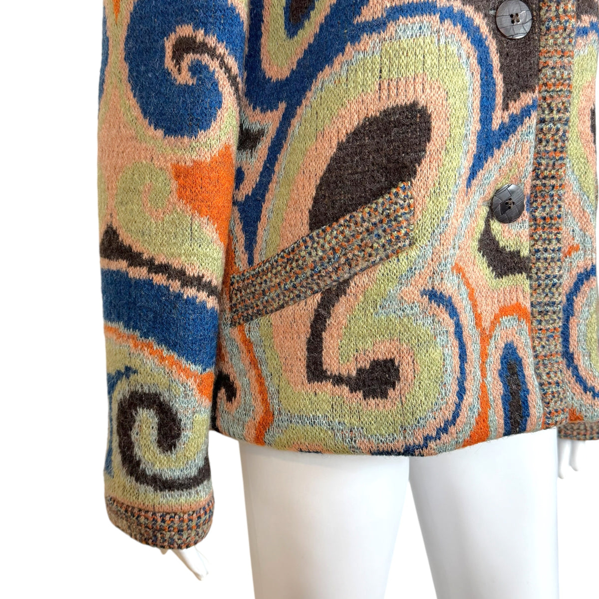 Missoni Multicolor Swirl Pattern Knit Jacket