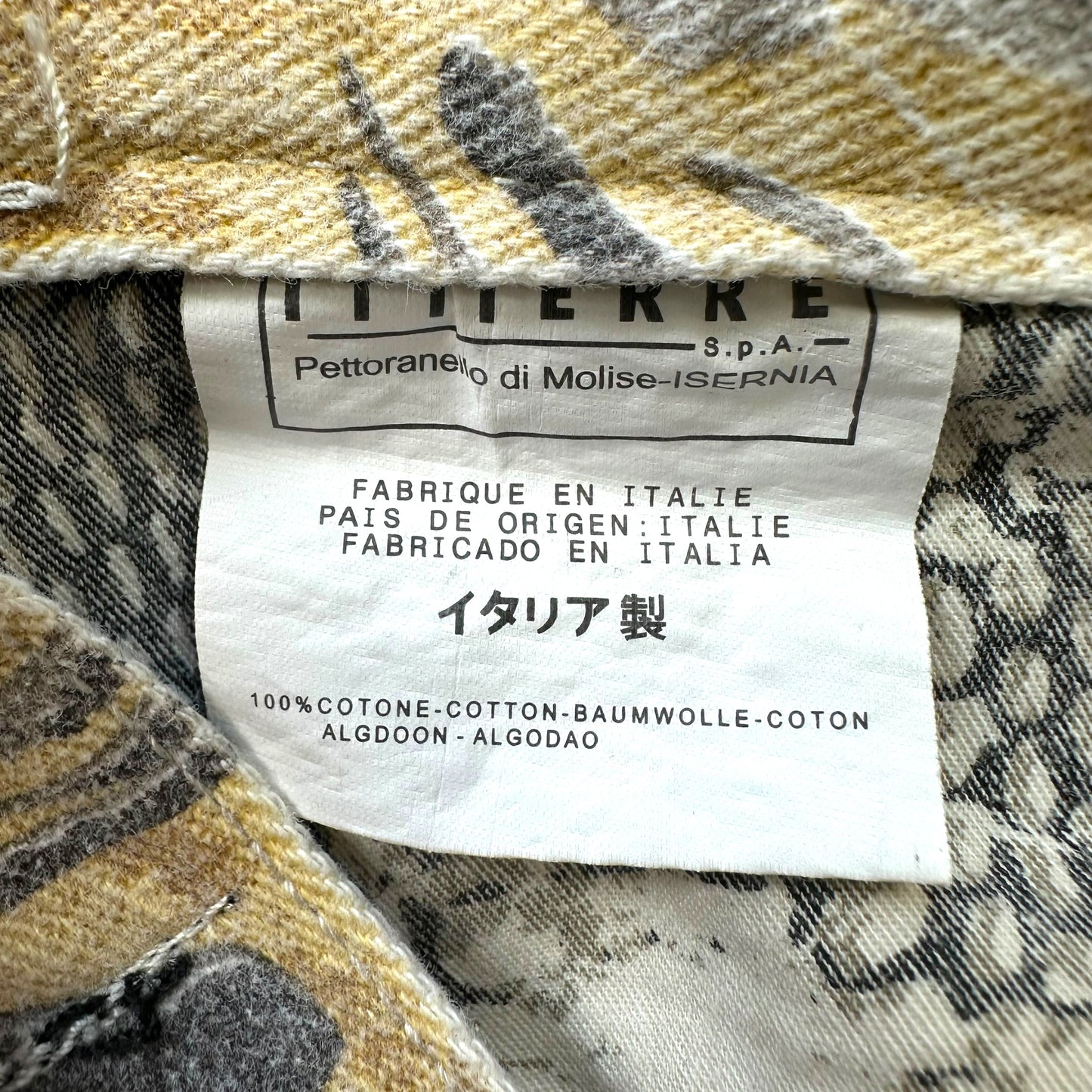 Just Cavalli Roberto Cavalli Beige Animal Print Jeans