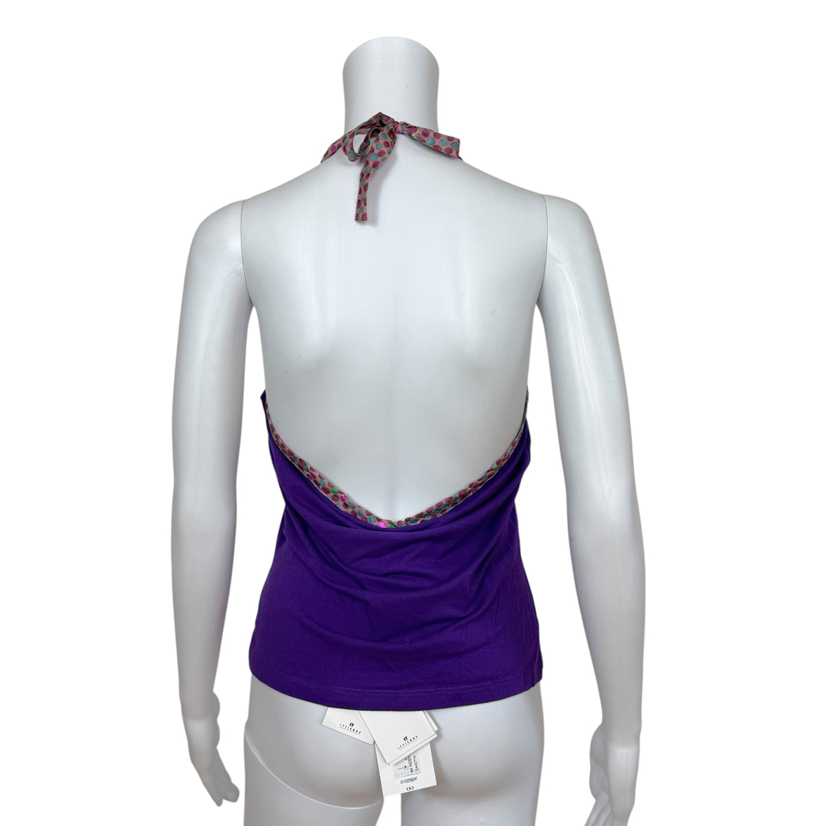 D&G Dolce & Gabbana Purple Speedy Gonzales Mouse Graphic Halter Tank NEW
