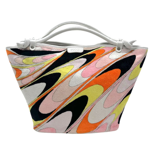 Emilio Pucci Multicolor Printed Terry Mini Tote Handbag