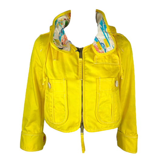 Dsquared2 Yellow Cropped Fishermans Jacket NEW