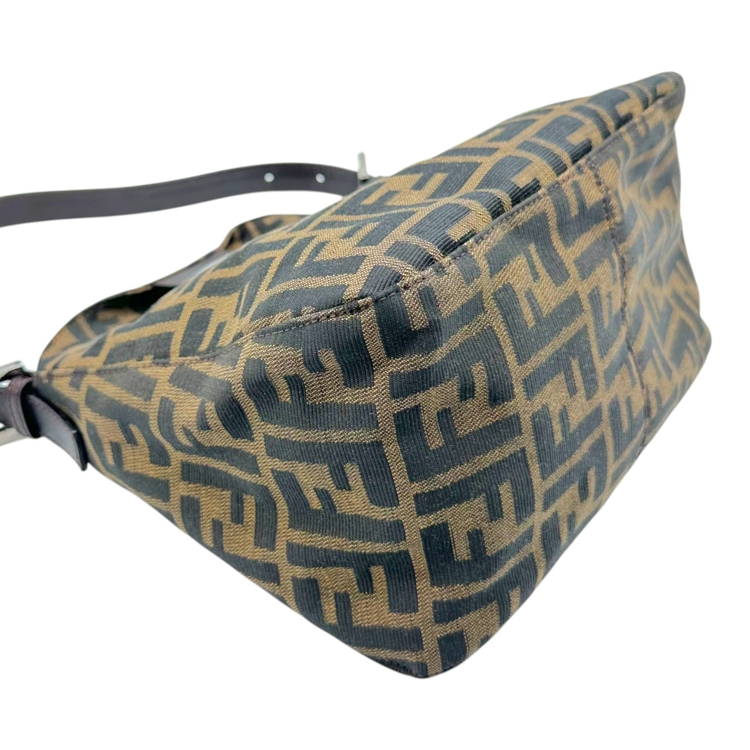 Fendi Monogram Square Fold-Over Baguette Bag