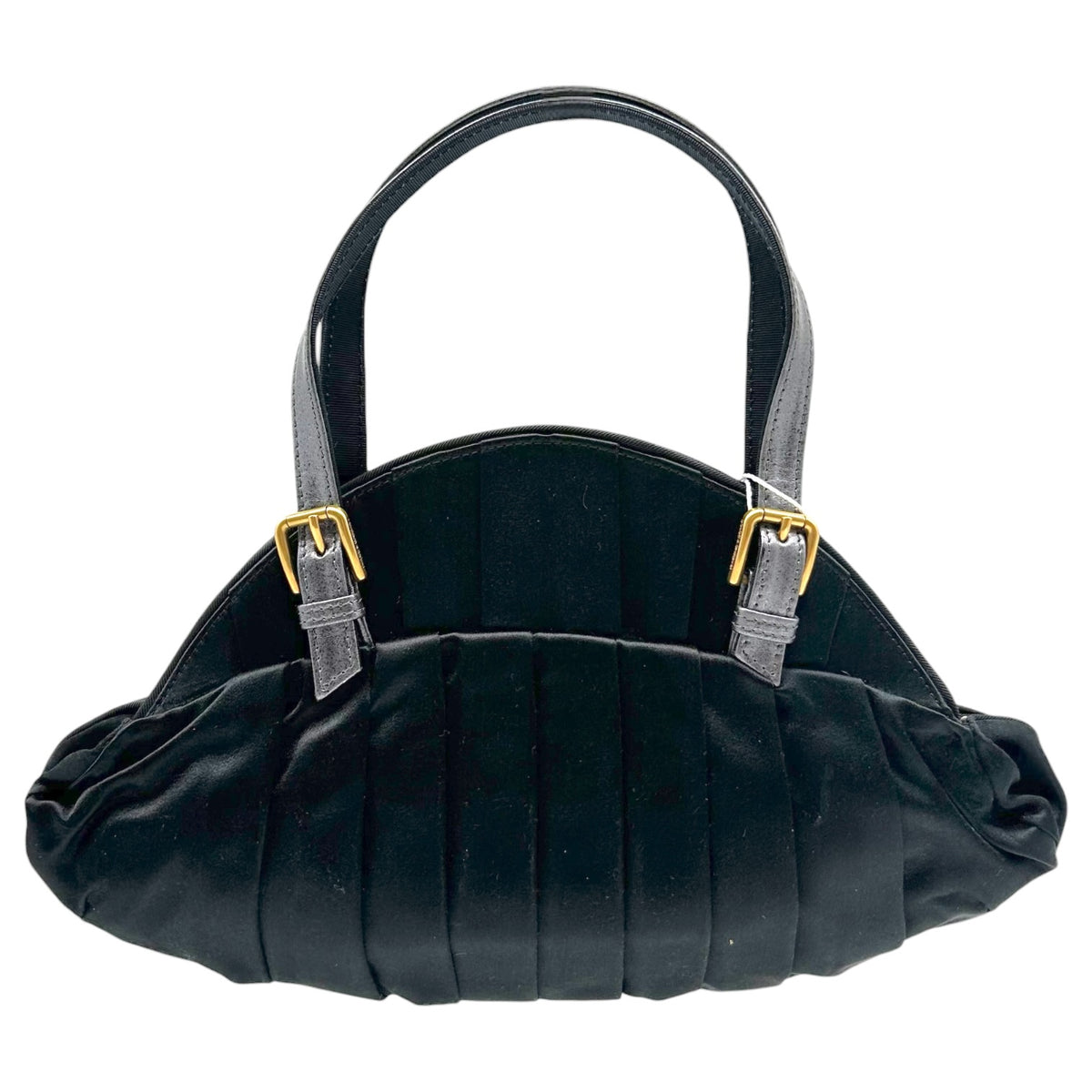 Dolce & Gabbana Black Silk Mini Handbag With Rosette Detail