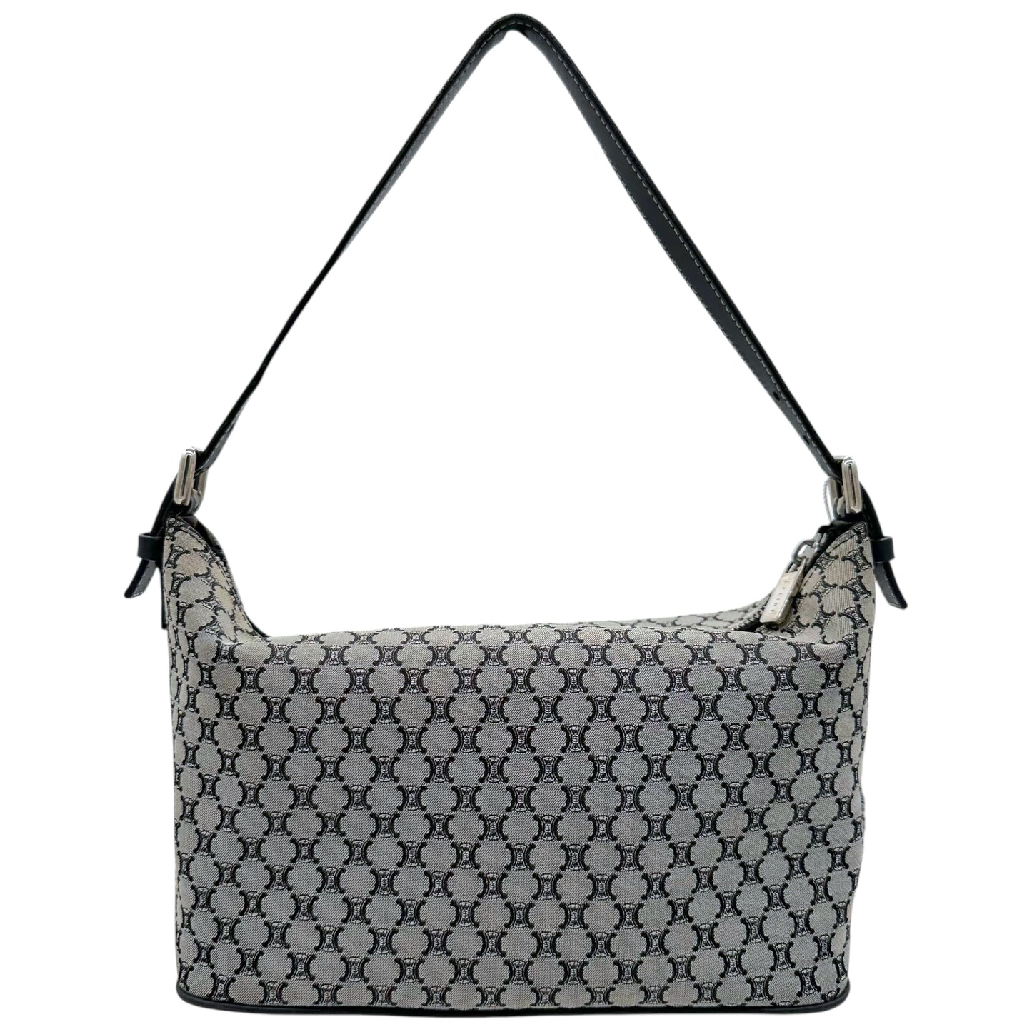 Celine Navy Triomphe Monogram Mini Shoulder Bag - Outfit Repeater