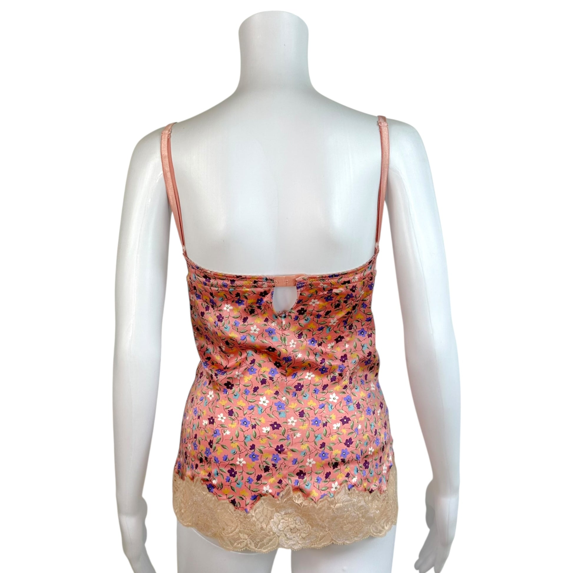 Dolce & Gabbana Pink Floral Silk Bustier Cami Top