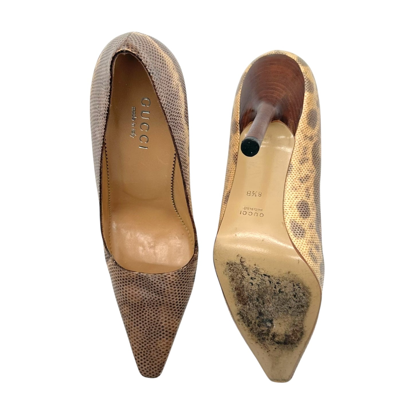 Gucci by Tom Ford Beige Snakeskin Heels