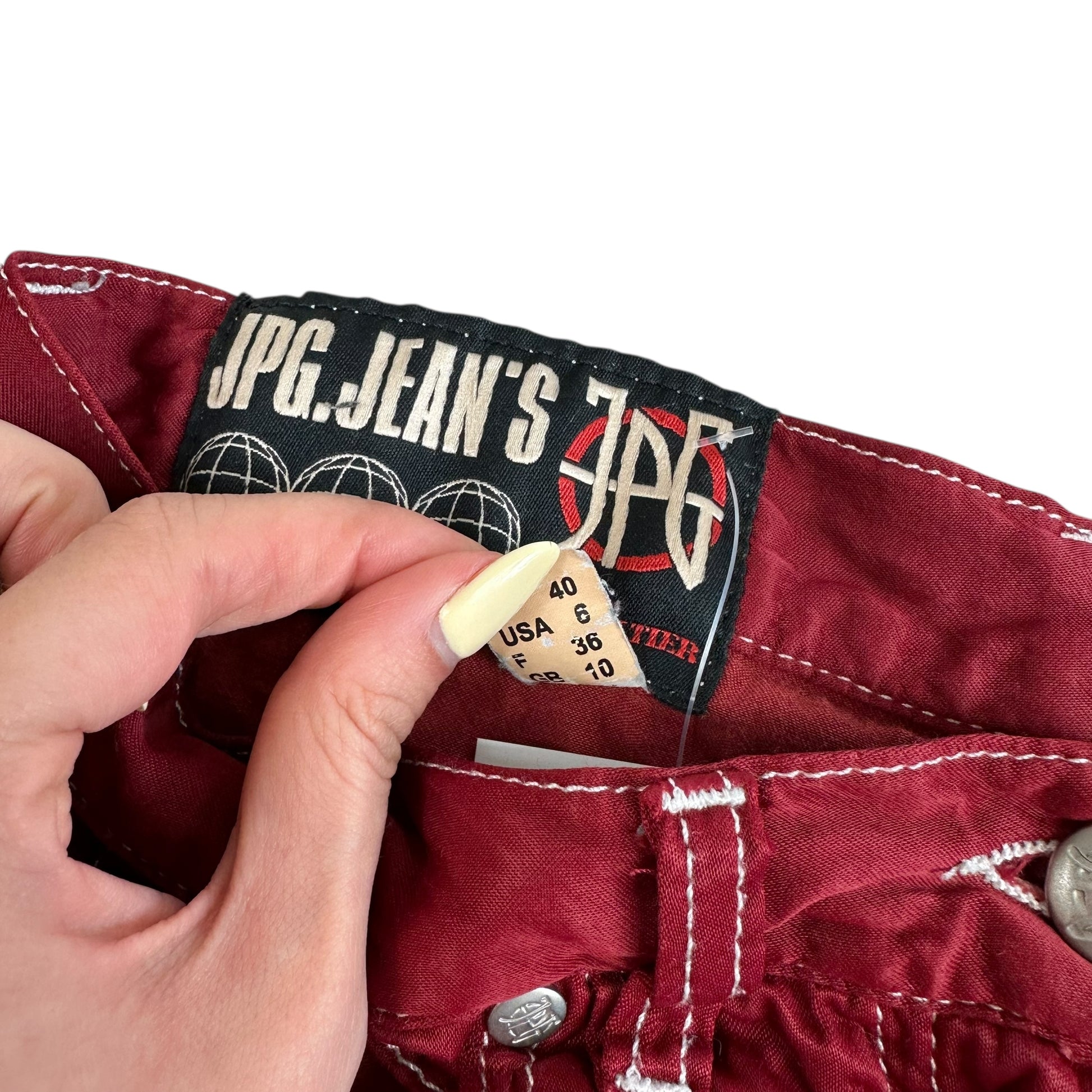 Jean Paul Gaultier Jeans Burgundy Mini Shorts - Outfit Repeater