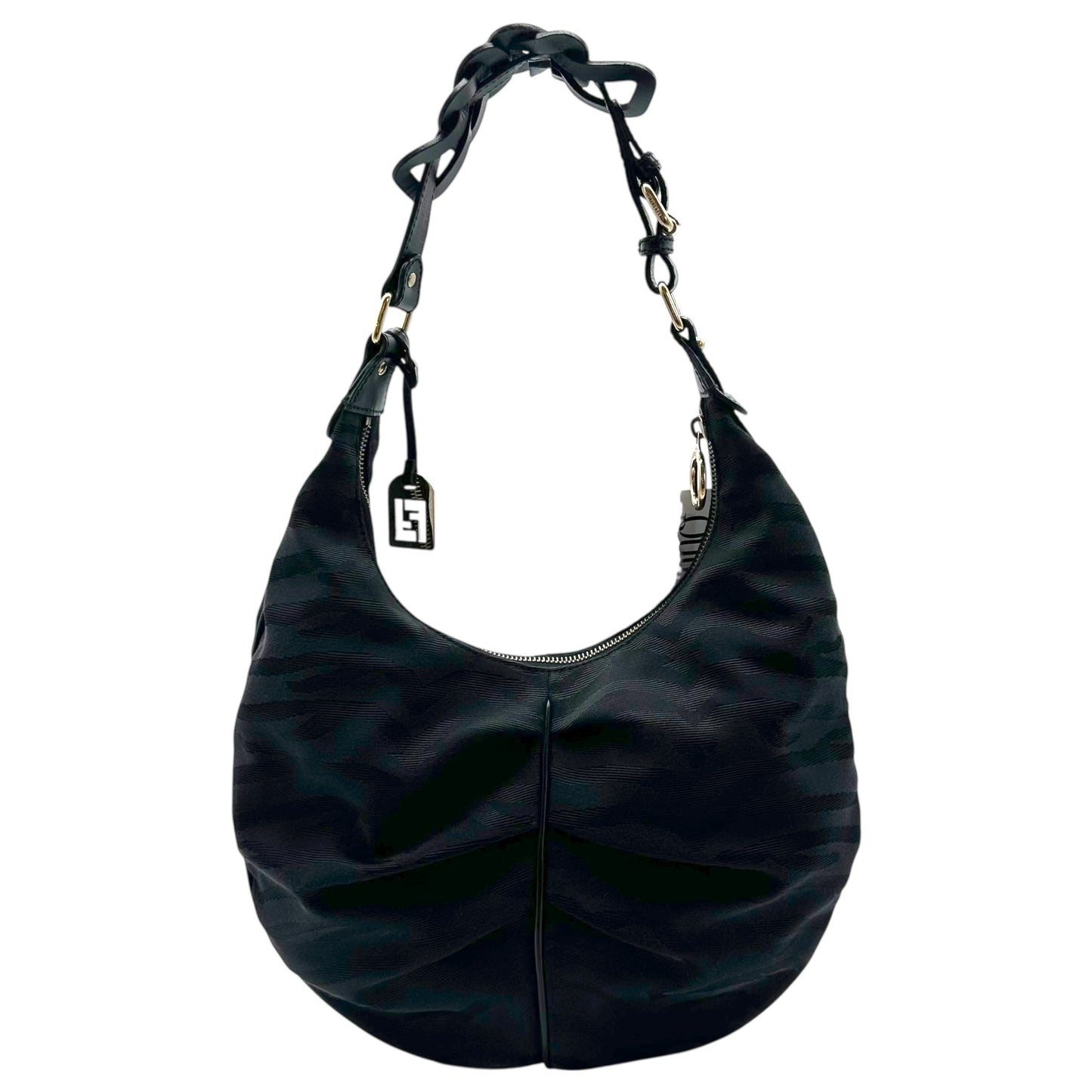 Fendi Black Zebra Print Shoulder Bag