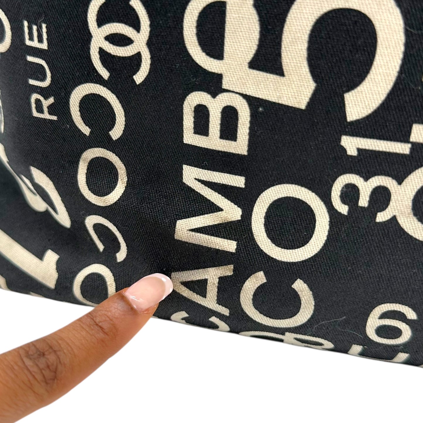 Chanel Printed Canvas Tote Bag