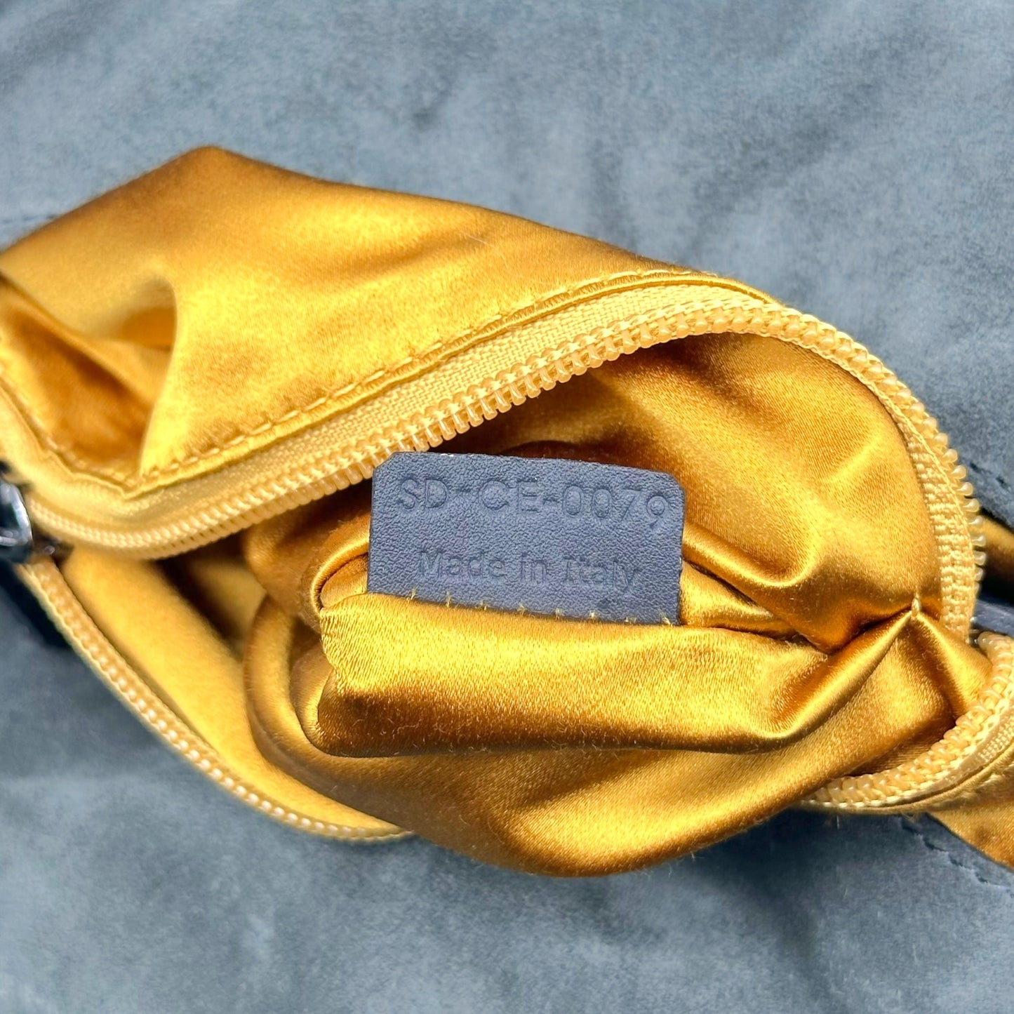 Celine Gray Suede Fringe Trim Crossbody Bag