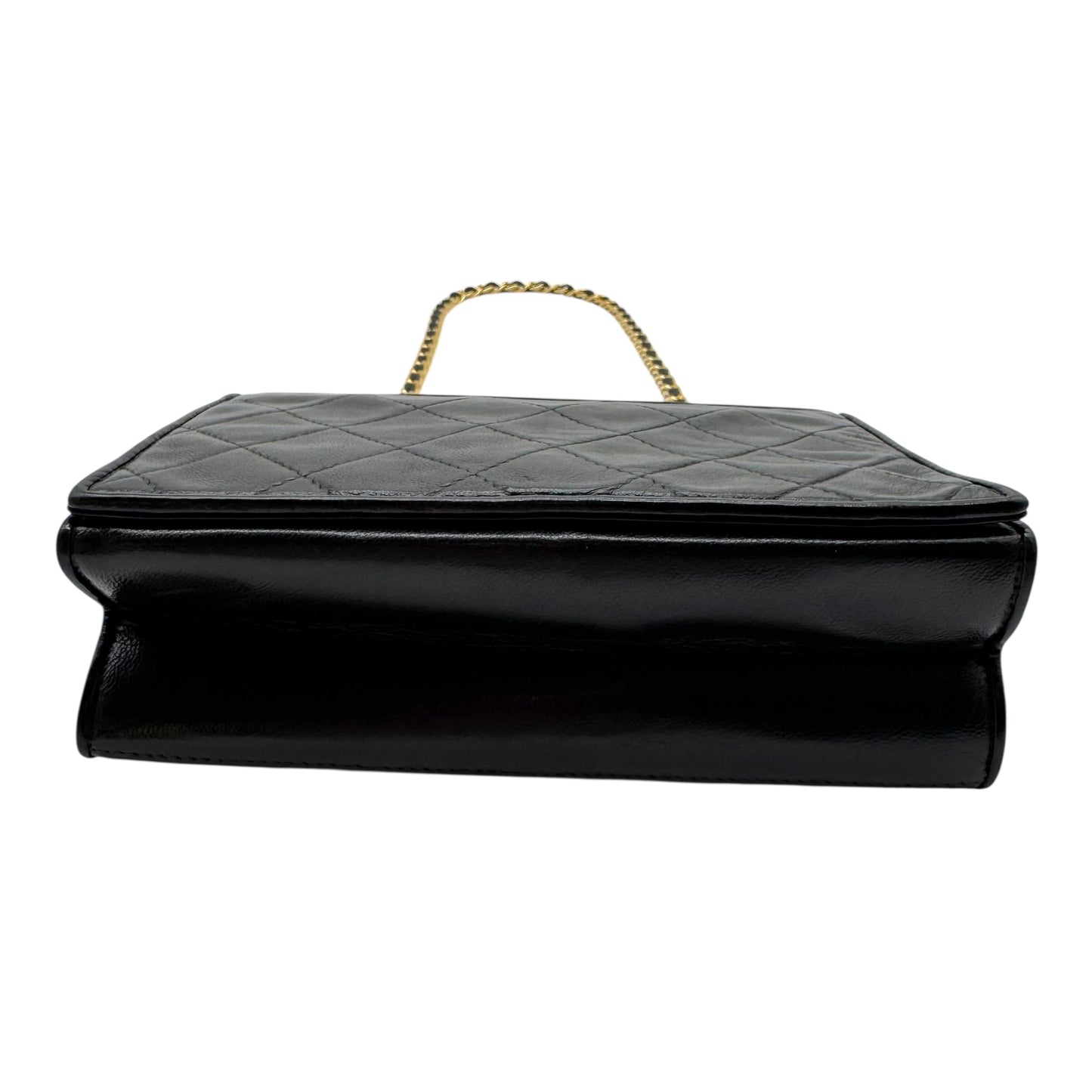 Chanel Black Lambskin Matelasse Quilted Crossbody Bag 1989-91 - Outfit Repeater