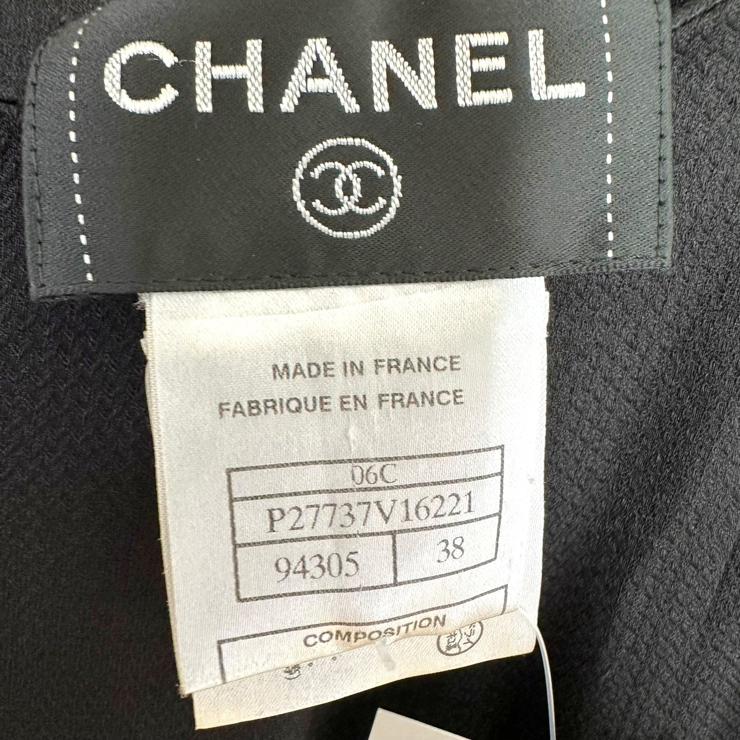 Chanel Black Silk Asymmetrical Hem Midi Skirt