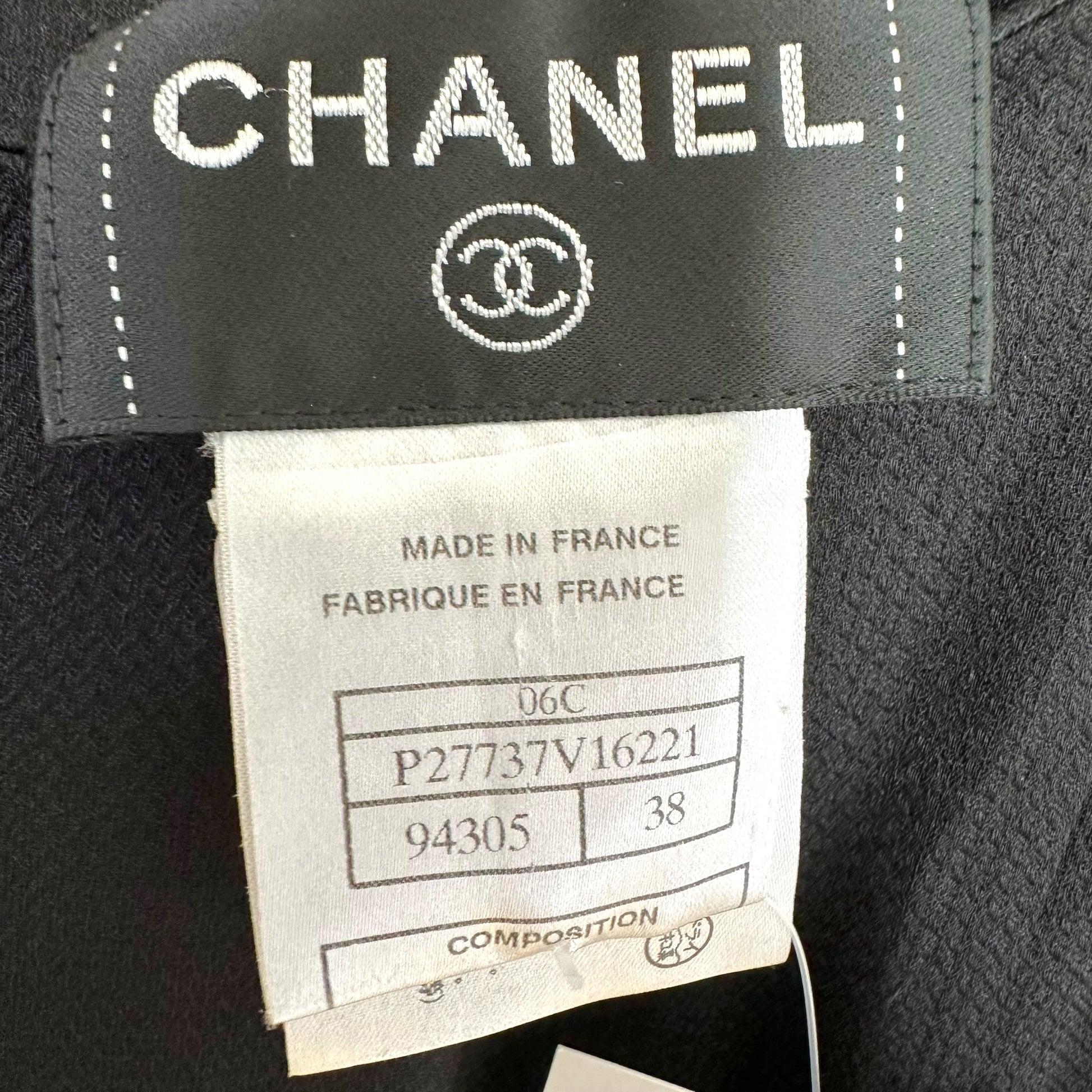 Chanel Black Silk Asymmetrical Hem Midi Skirt