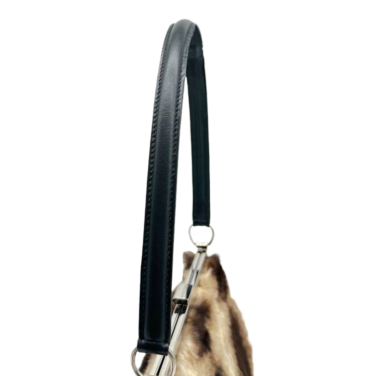 Dolce & Gabbana Rabbit Fur Kisslock Shoulder Bag