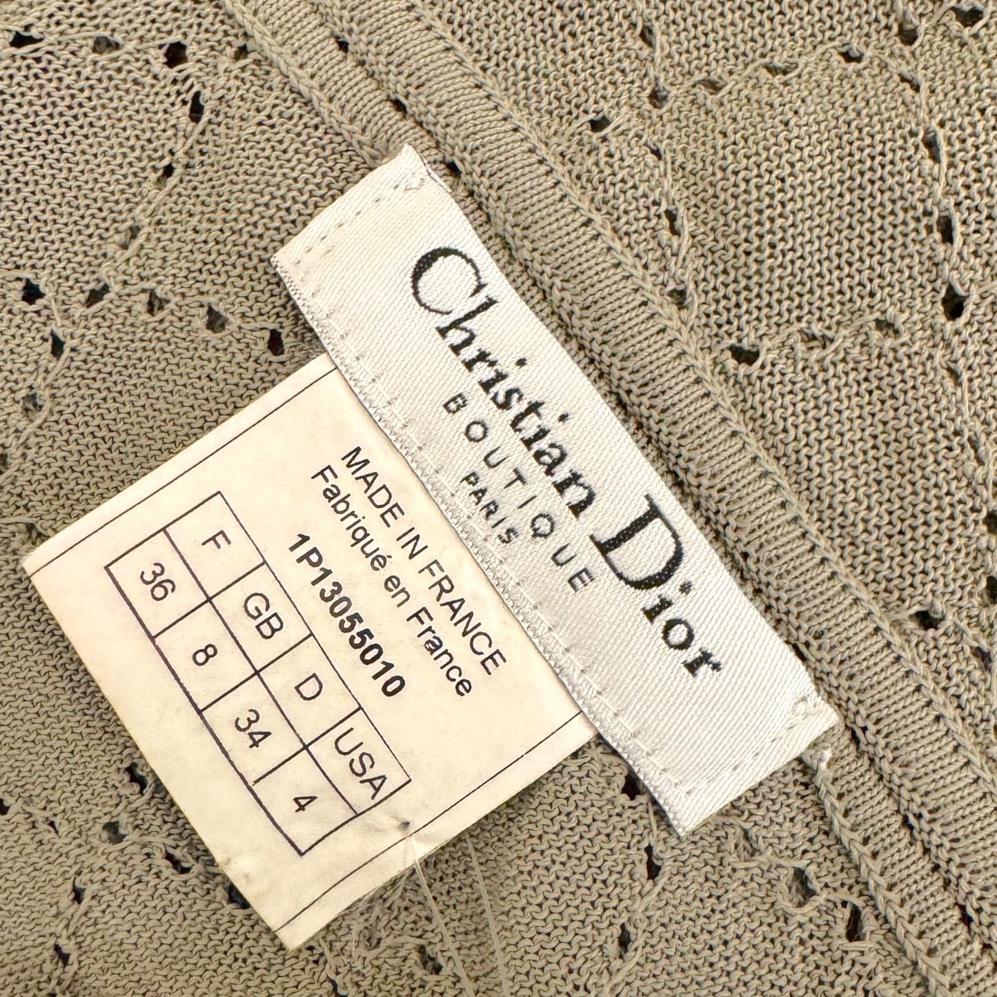 Christian Dior S/S 2001 Gray Open Knit Fringe Trim Tank Top - Outfit Repeater