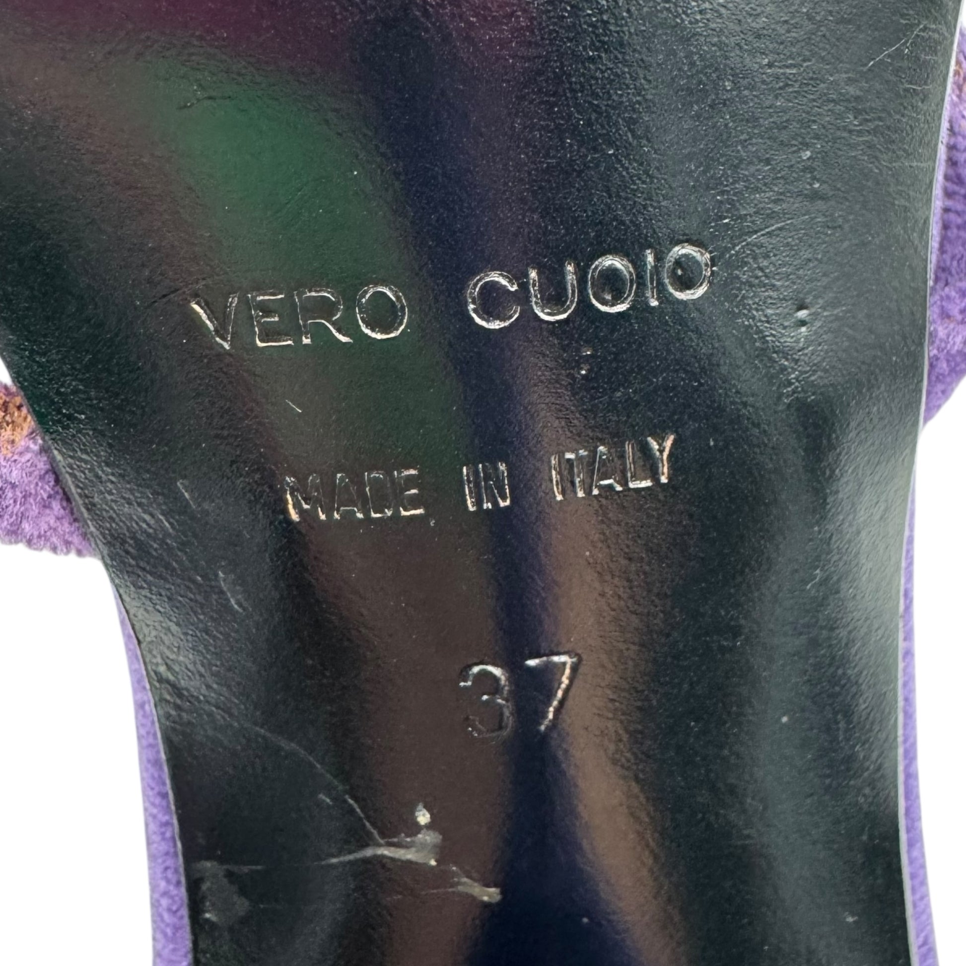 Dolce & Gabbana 90's Purple Velvet & Crystal Heeled Sandals - Outfit Repeater