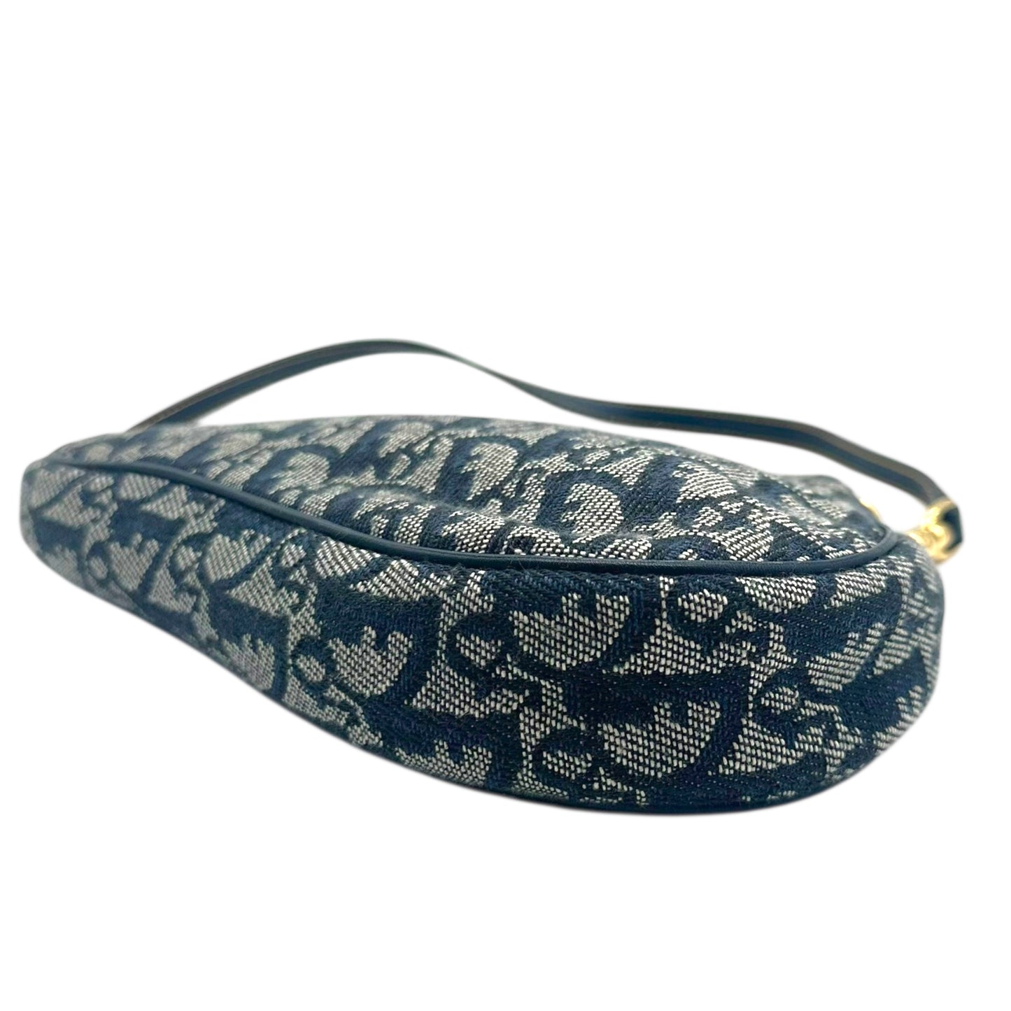 Christian Dior Navy Monogram Trotter Small Saddle Bag