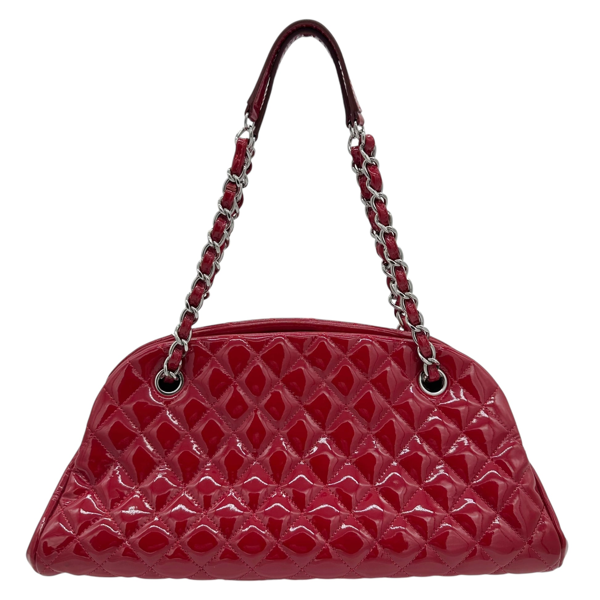 Chanel Red Patent Leather Quilted Shoulder Bag - Outfit Repeater