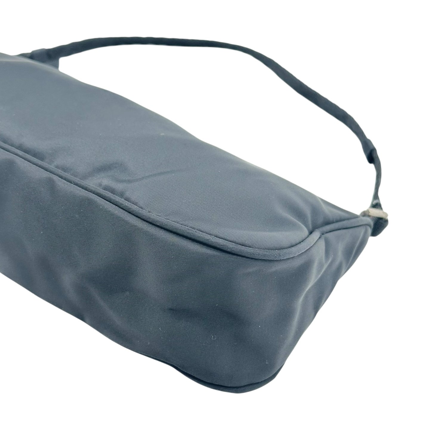 Prada Black Nylon East-West Pochette Bag