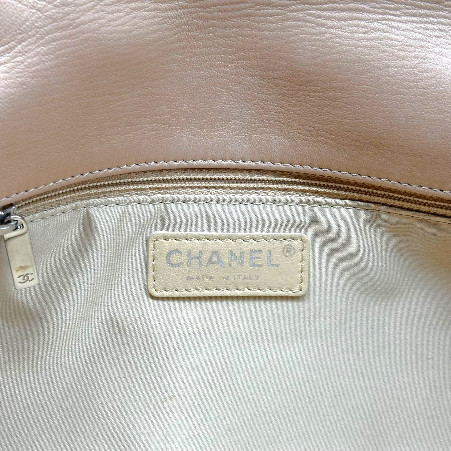 Chanel Tan Python Wild Stitch Medium Flap Bag