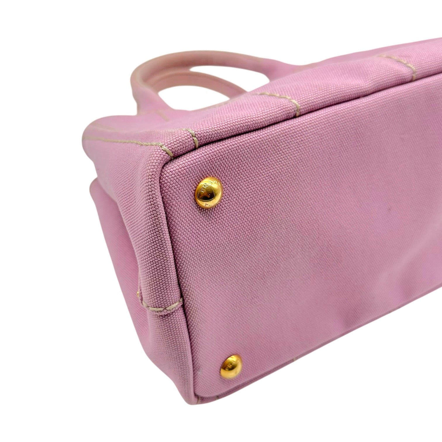 Prada Light Pink Mini Canapa Tote Bag