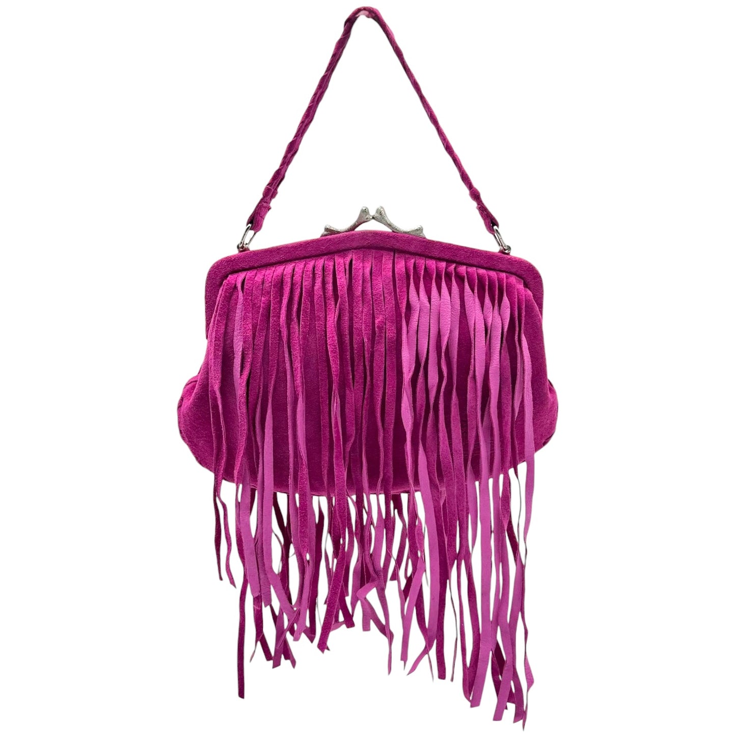 Vivienne Westwood Pink Suede Fringe Handbag