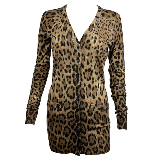 Dolce & Gabbana Leoprad Print Wool Cardigan - Outfit Repeater